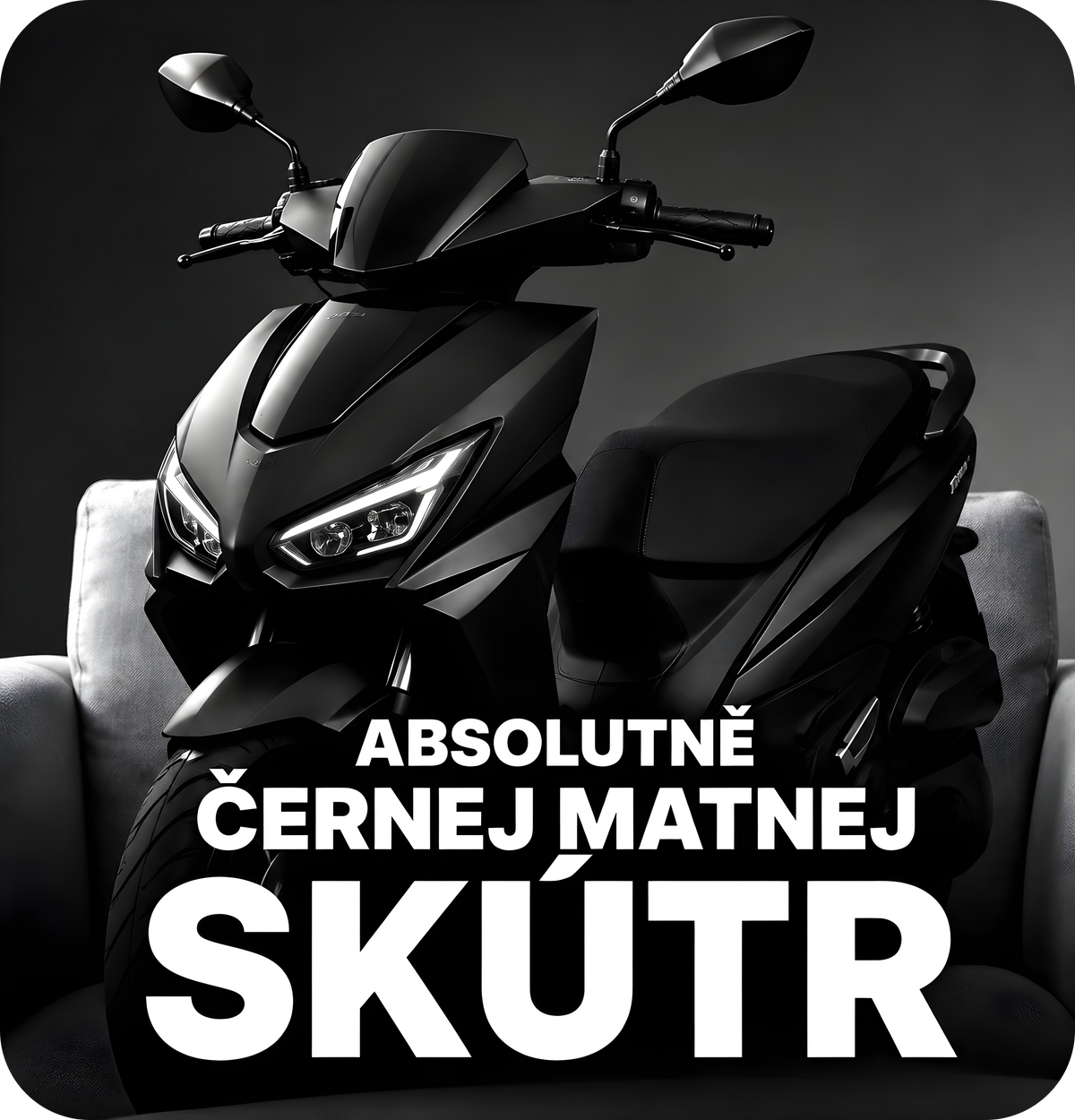 Černej matnej skútr